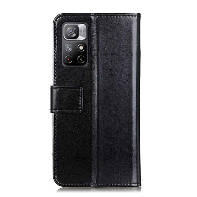 For Xiaomi Redmi Note 11 3-Color Pearl Texture Magnetic Buckle Horizontal Flip Leather Phone Case with Card Slots & Wallet & Holder