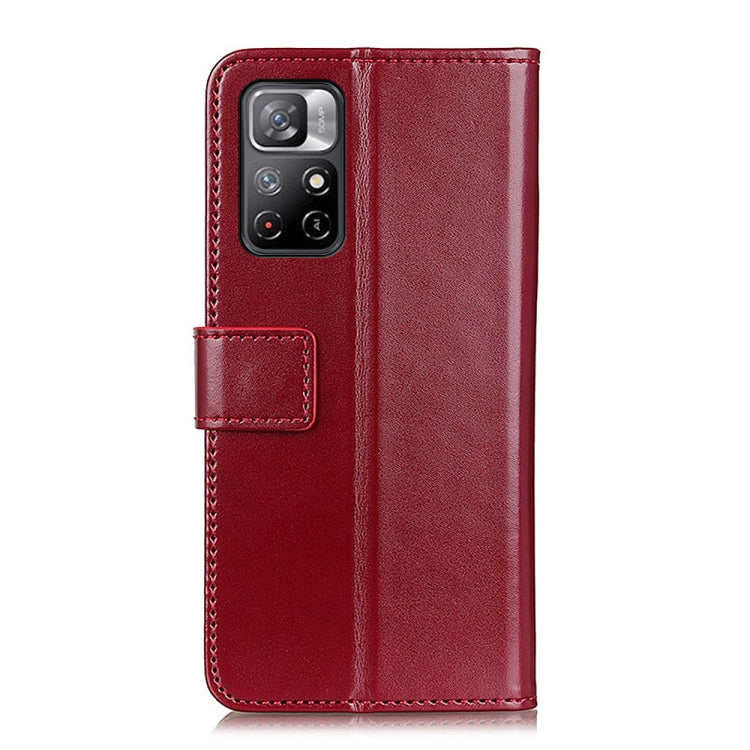 For Xiaomi Redmi Note 11 3-Color Pearl Texture Magnetic Buckle Horizontal Flip Leather Phone Case with Card Slots & Wallet & Holder