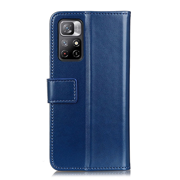 For Xiaomi Redmi Note 11 3-Color Pearl Texture Magnetic Buckle Horizontal Flip Leather Phone Case with Card Slots & Wallet & Holder