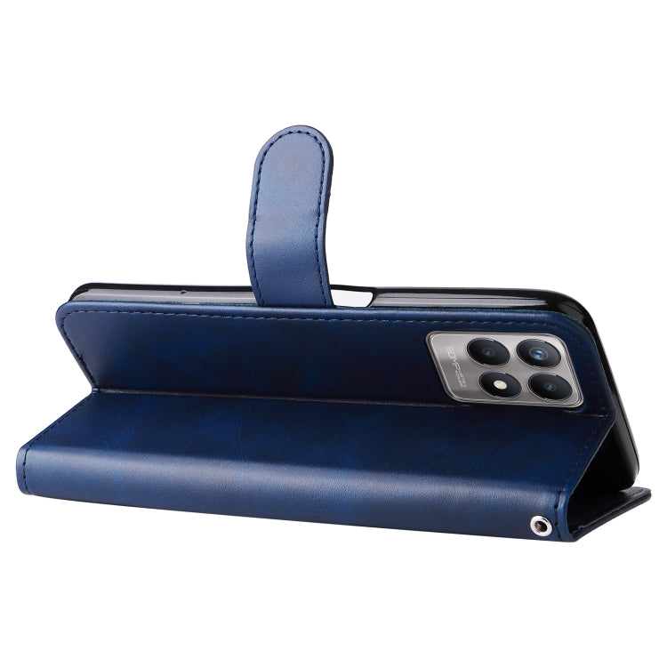 For OPPO Realme 8i Calf Texture Zipper Horizontal Flip Leather Phone Case