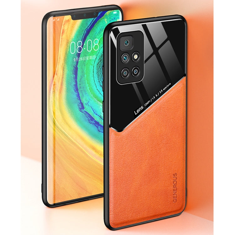 For Xiaomi Redmi 10 All-inclusive Leather + Organic Glass Protective Case with Metal Iron Sheet