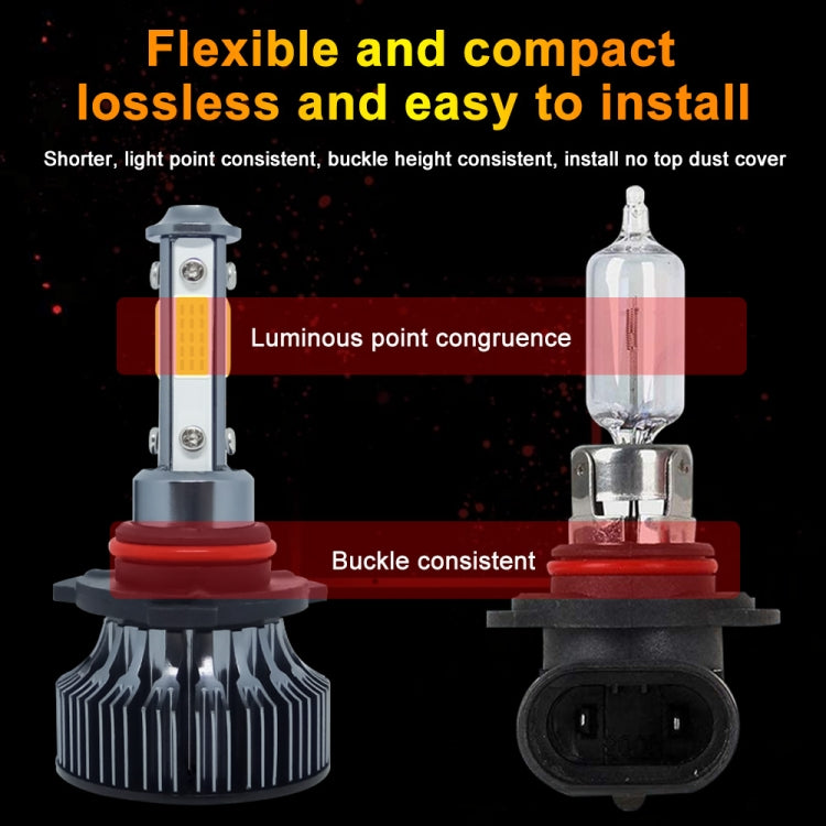1 Pair V7 9005 DC9-36V / 22W / 2200LM / 6000K IP68 Car LED COB Lamp Beads Headlight(White Light)