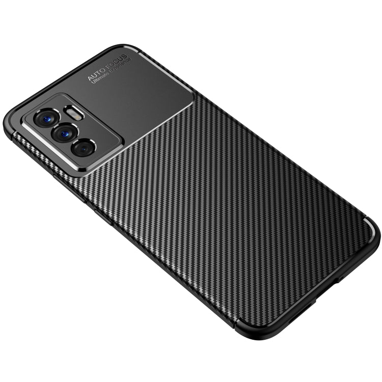 For vivo S10e Carbon Fiber Texture Shockproof TPU Phone Case
