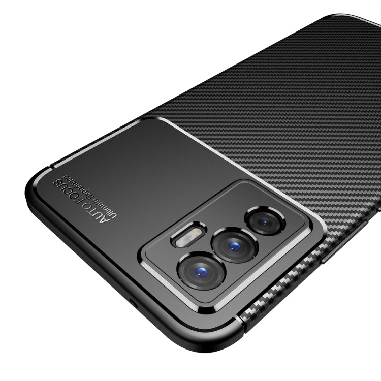 For vivo S10e Carbon Fiber Texture Shockproof TPU Phone Case
