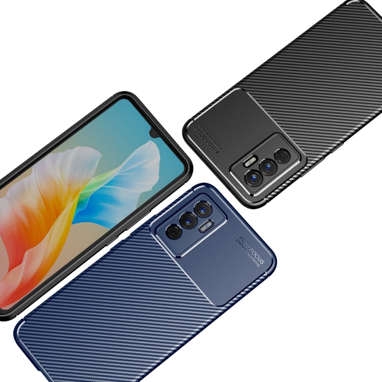 For vivo S10e Carbon Fiber Texture Shockproof TPU Phone Case