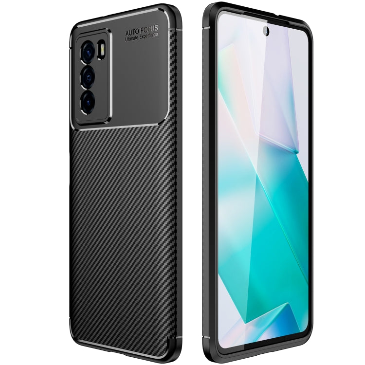 For vivo T1 Carbon Fiber Texture Shockproof TPU Phone Case