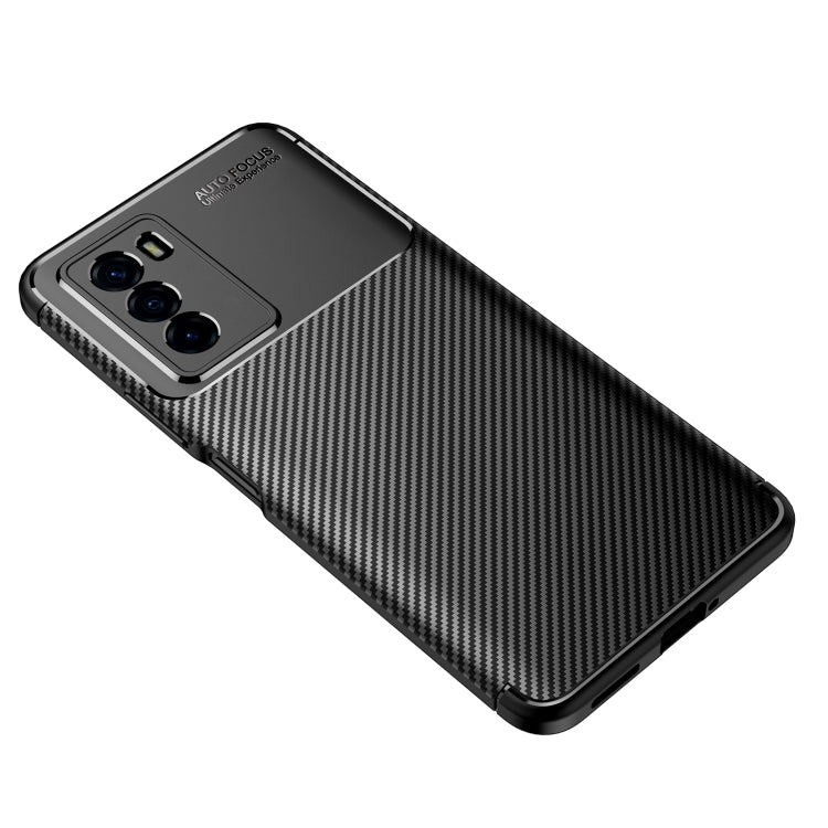 For vivo T1 Carbon Fiber Texture Shockproof TPU Phone Case