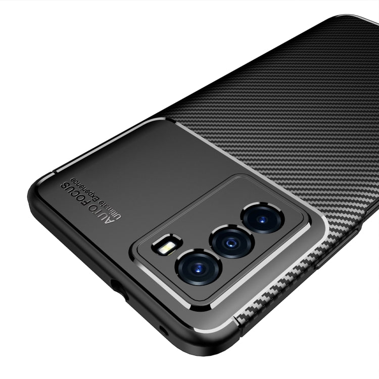 For vivo T1 Carbon Fiber Texture Shockproof TPU Phone Case