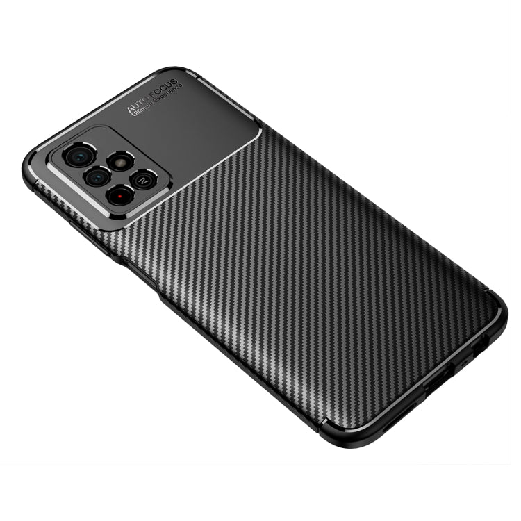For Xiaomi Redmi Note 11 China Carbon Fiber Texture Shockproof TPU Phone Case