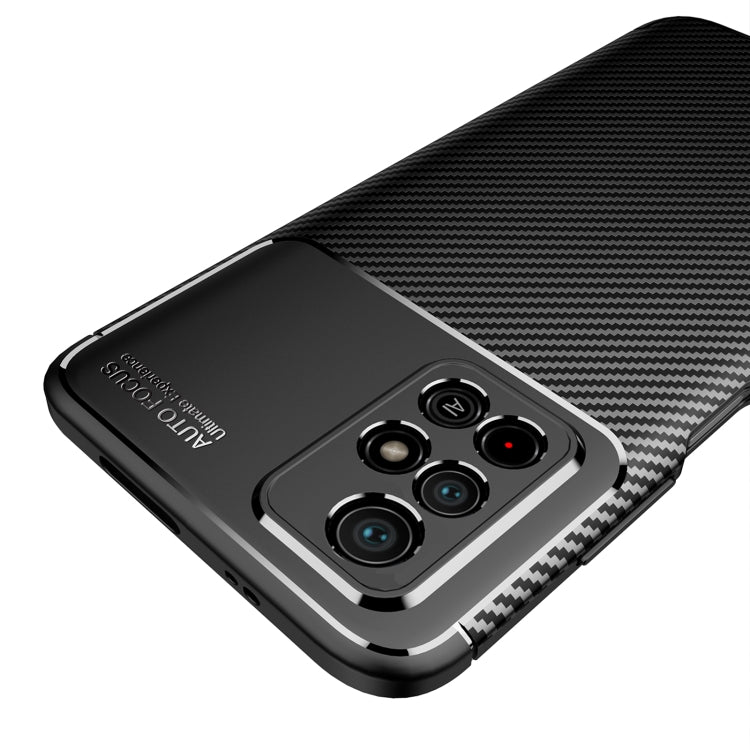 For Xiaomi Redmi Note 11 China Carbon Fiber Texture Shockproof TPU Phone Case