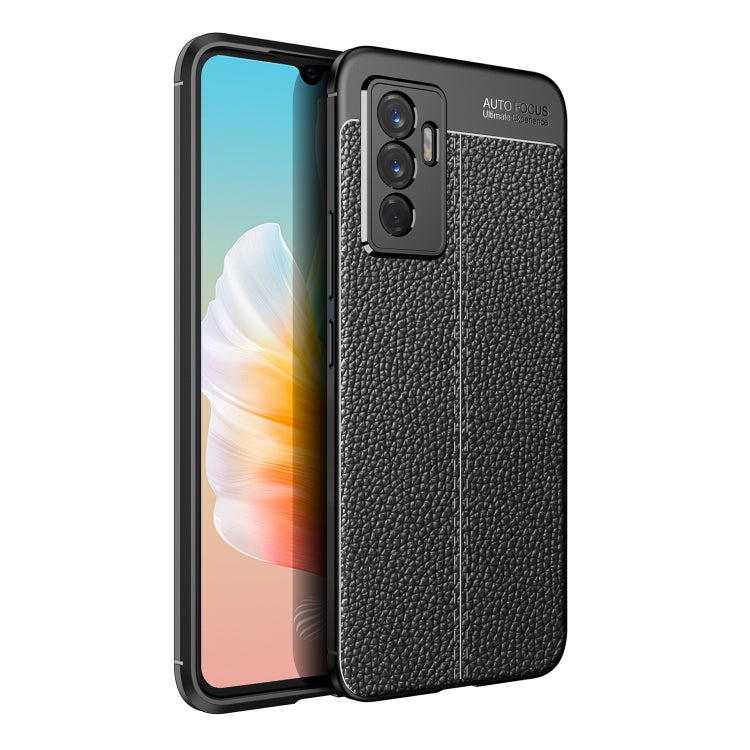 For vivo S10e Litchi Texture TPU Shockproof Phone Case