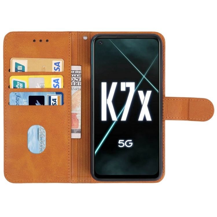 For OPPO K7x Leather Phone Case