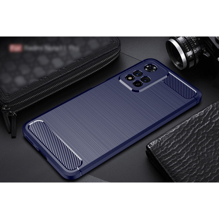 For Xiaomi Redmi Note 11 Pro Brushed Texture Carbon Fiber TPU Phone Case