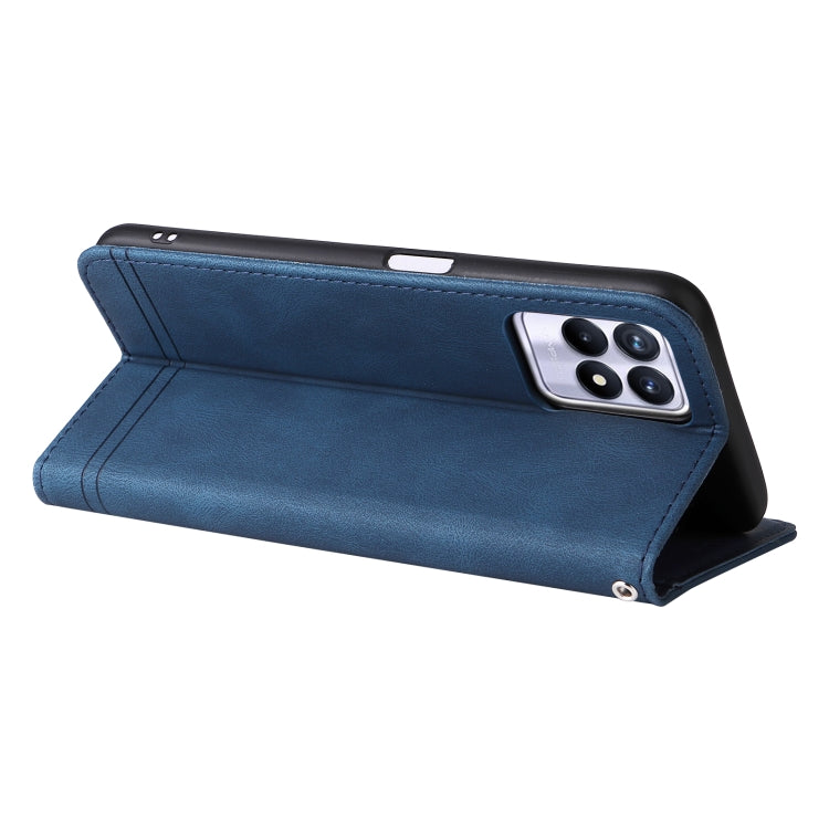 For OPPO Realme 8i Skin Feel Life Tree Metal Button Horizontal Flip Leather Phone Case