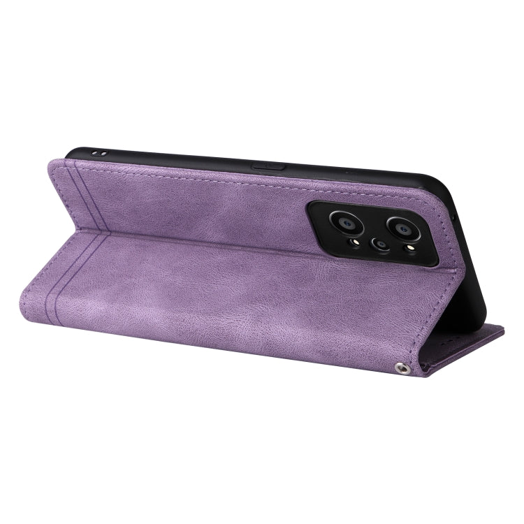 For OPPO Realme GT NEO2 Skin Feel Life Tree Metal Button Horizontal Flip Leather Phone Case