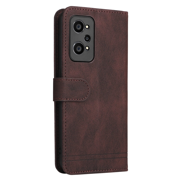 For OPPO Realme GT NEO2 Skin Feel Life Tree Metal Button Horizontal Flip Leather Phone Case
