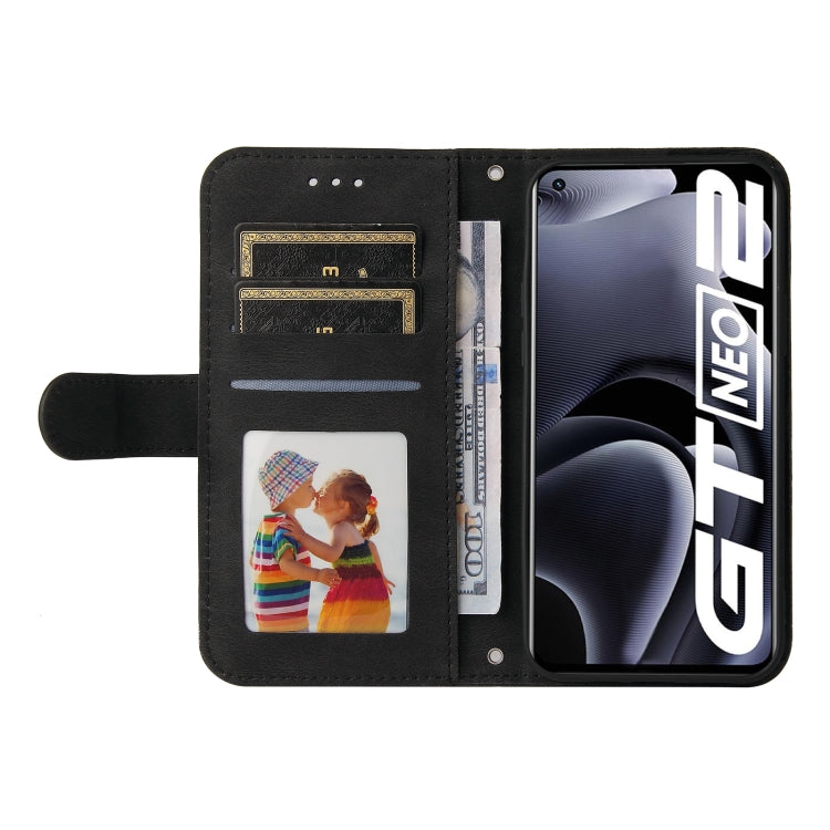 For OPPO Realme GT NEO2 Skin Feel Life Tree Metal Button Horizontal Flip Leather Phone Case