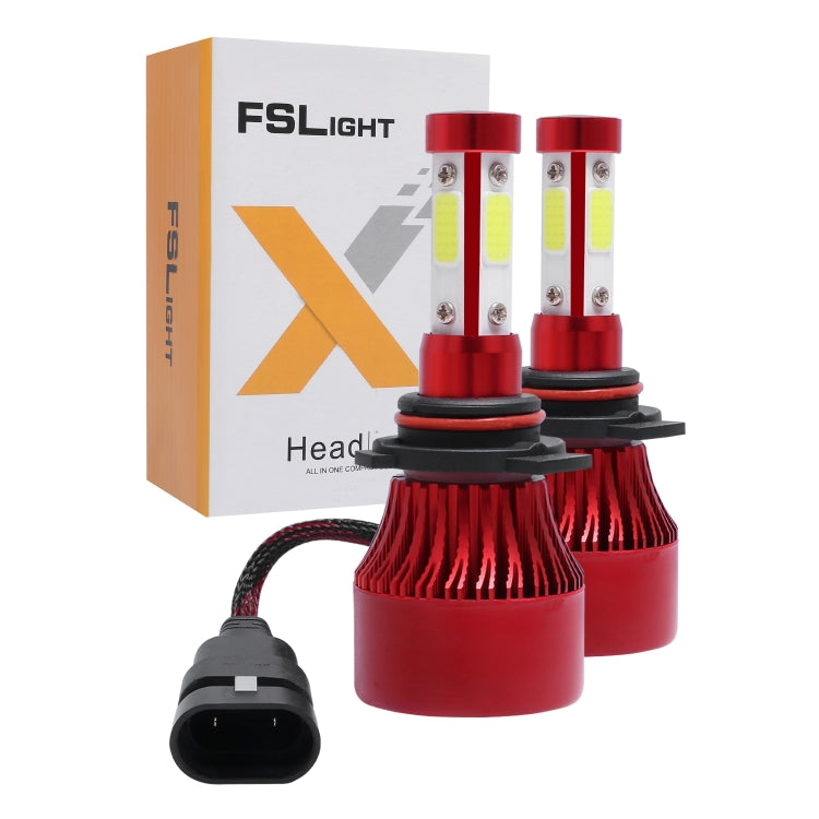 1 Pair X7 9012 DC12V / 22W / 2200LM / 6500K IP67 Car LED COB Lamp Beads Headlight(White Light)