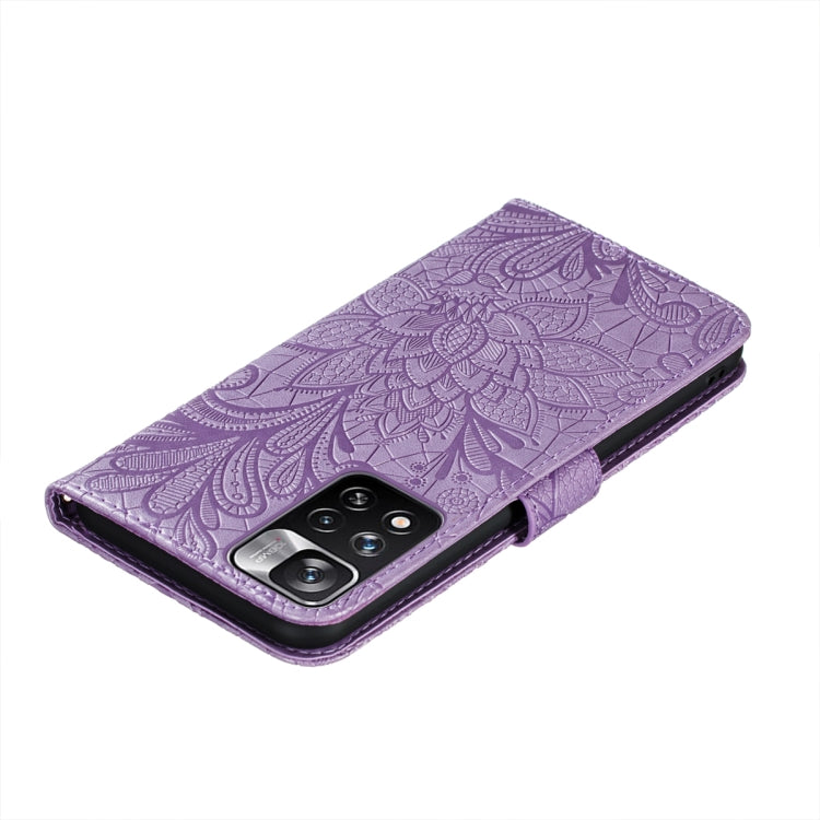 For Xiaomi Redmi Note 11 Pro Lace Flower Leather Phone Case with Holder & Card Slots & Wallet & Photo Frame