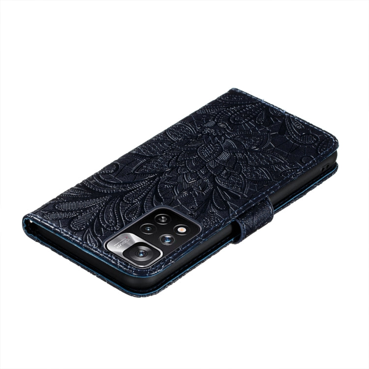 For Xiaomi Redmi Note 11 Pro Lace Flower Leather Phone Case with Holder & Card Slots & Wallet & Photo Frame