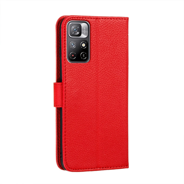 For Xiaomi Redmi Note 11 Feather Pattern Litchi Texture Leather Phone Case with Holder & Card Slots & Wallet