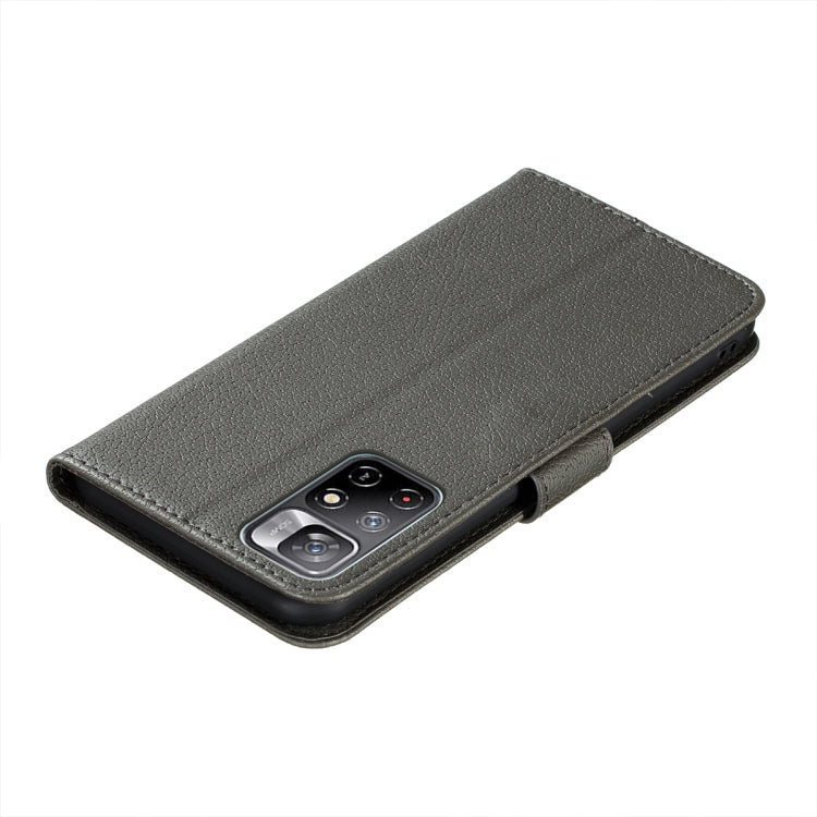 For Xiaomi Redmi Note 11 Feather Pattern Litchi Texture Leather Phone Case with Holder & Card Slots & Wallet