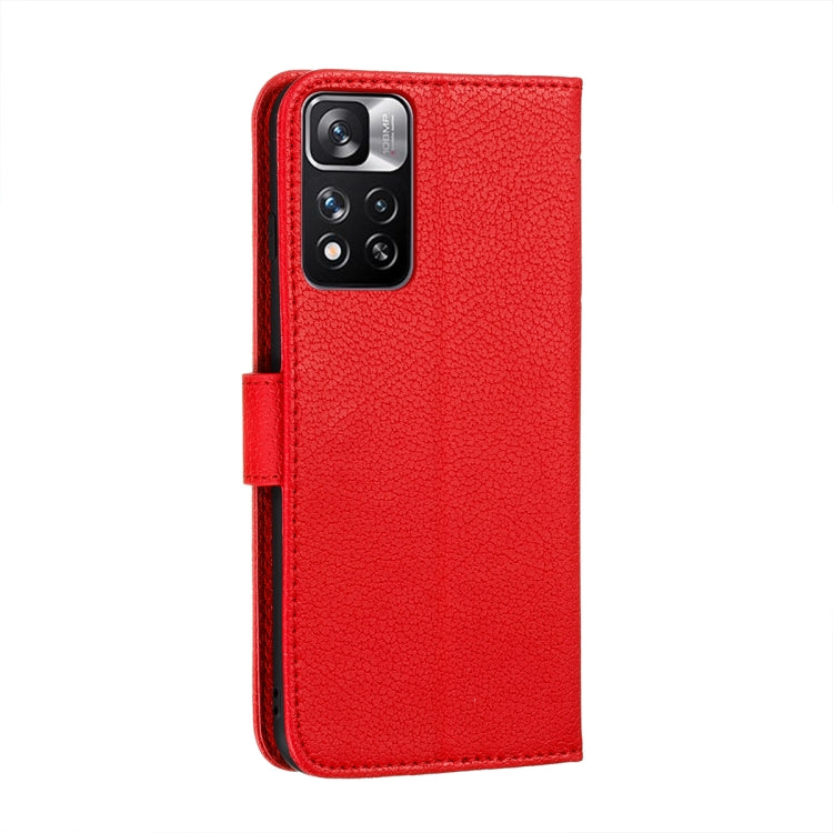 For Xiaomi Redmi Note 11 Pro Feather Pattern Litchi Texture Leather Phone Case with Holder & Card Slots & Wallet