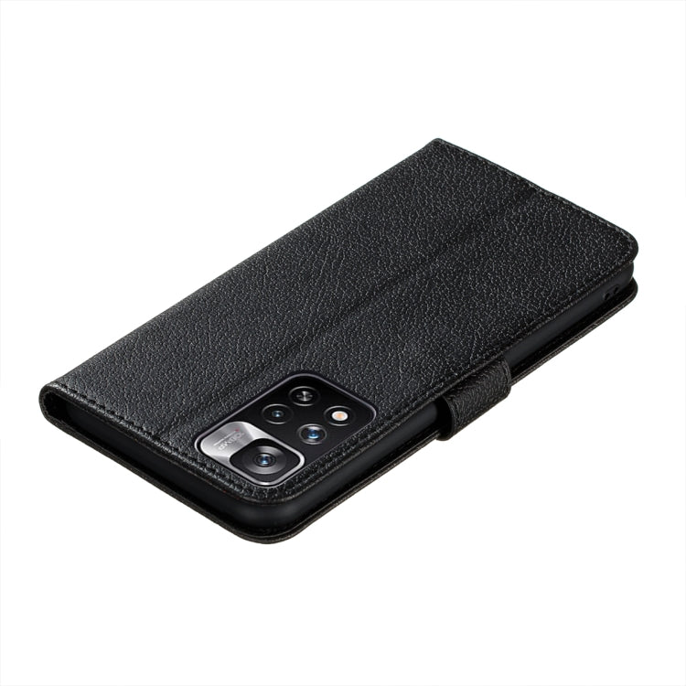 For Xiaomi Redmi Note 11 Pro Feather Pattern Litchi Texture Leather Phone Case with Holder & Card Slots & Wallet