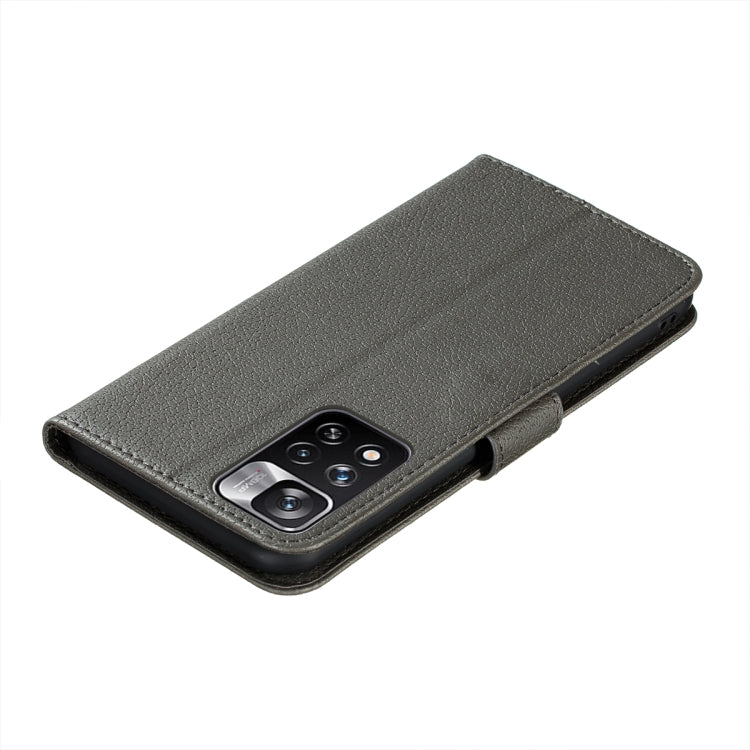 For Xiaomi Redmi Note 11 Pro Feather Pattern Litchi Texture Leather Phone Case with Holder & Card Slots & Wallet