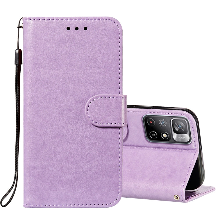 For Xiaomi Redmi Note 11 Solid Color Leather Phone Case with Holder & Card Slots & Wallet & Lanyard