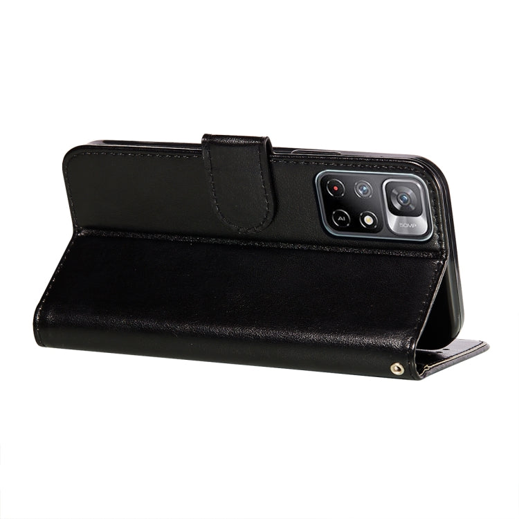 For Xiaomi Redmi Note 11 Solid Color Leather Phone Case with Holder & Card Slots & Wallet & Lanyard