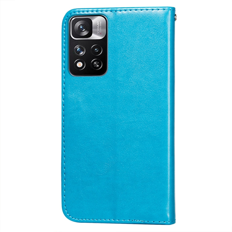 For Xiaomi Redmi Note 11 Pro Solid Color Leather Phone Case with Holder & Card Slots & Wallet & Lanyard
