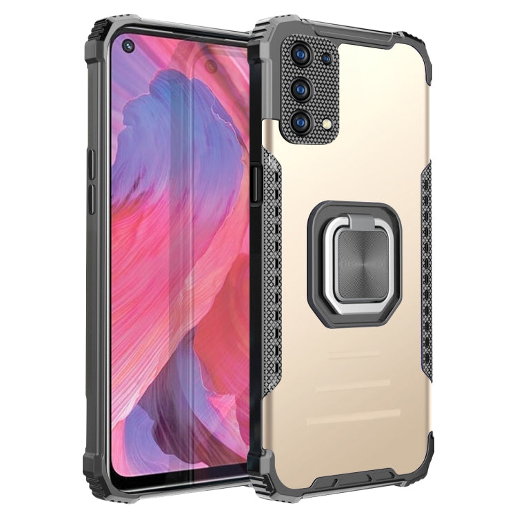 For OPPO A93 5G / A74 5G / A54 5G Fierce Warrior Series Armor Aluminum Alloy + TPU Phone Case with Ring Holder