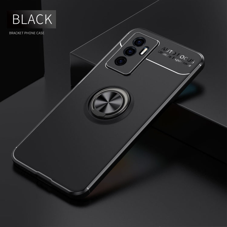 For vivo S10e Metal Ring Holder 360 Degree Rotating TPU Phone Case