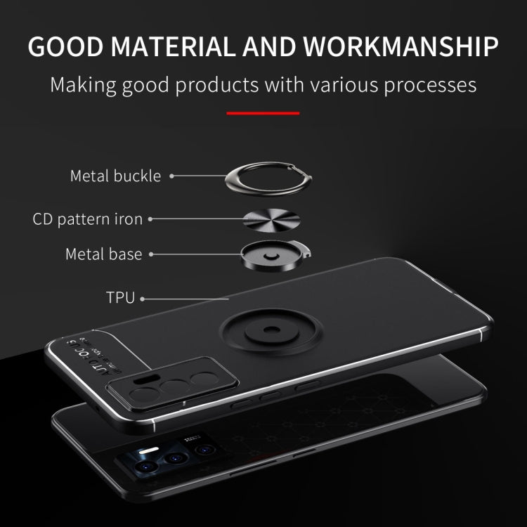 For vivo S10e Metal Ring Holder 360 Degree Rotating TPU Phone Case