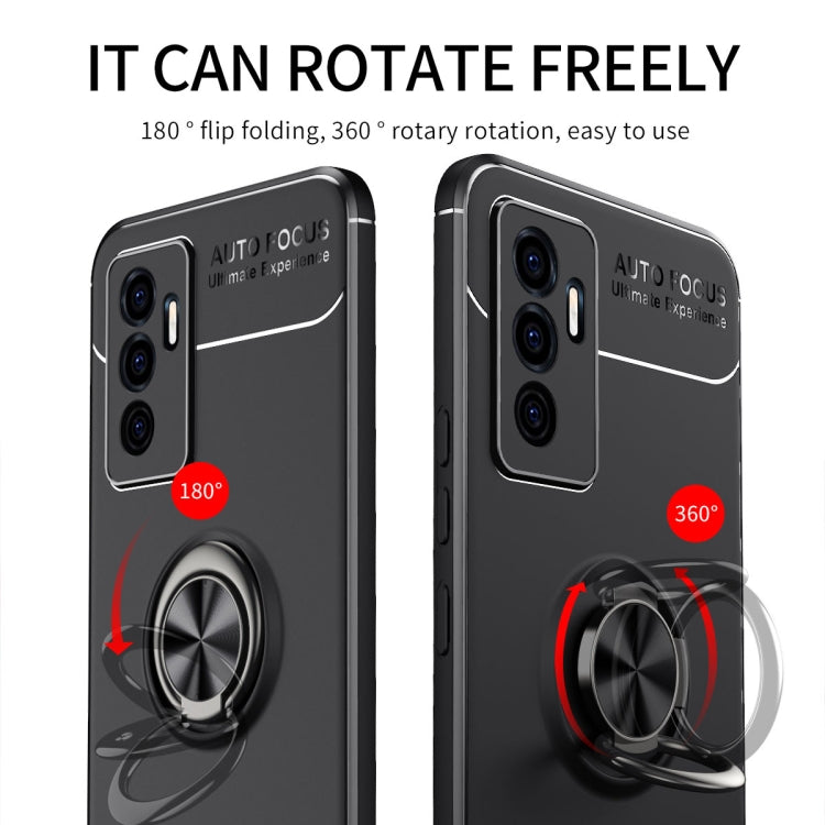 For vivo S10e Metal Ring Holder 360 Degree Rotating TPU Phone Case