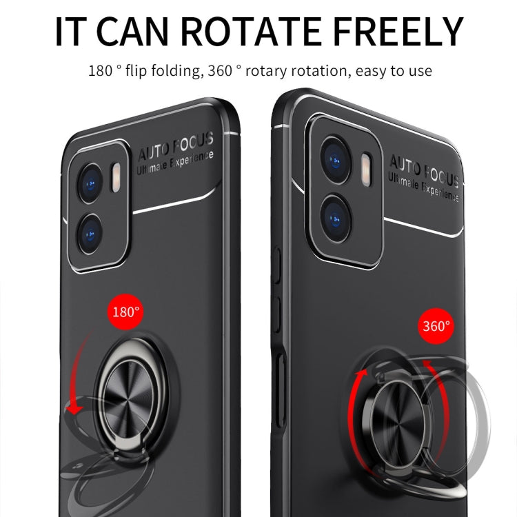 For vivo Y15 4G Metal Ring Holder 360 Degree Rotating TPU Phone Case