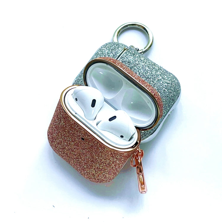 Electroplating Glitter Powder Wireless Earphone Protective Case For AirPods 1 / 2