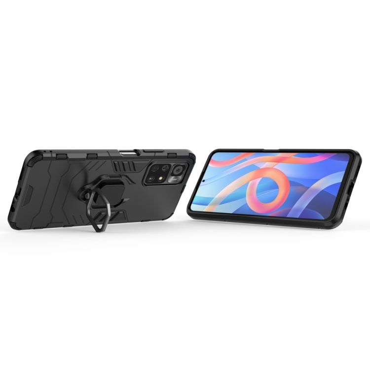 For Xiaomi Redmi Note 11 China / Poco M4 Pro 5G PC + TPU Shockproof Protective Phone Case with Magnetic Ring Holder