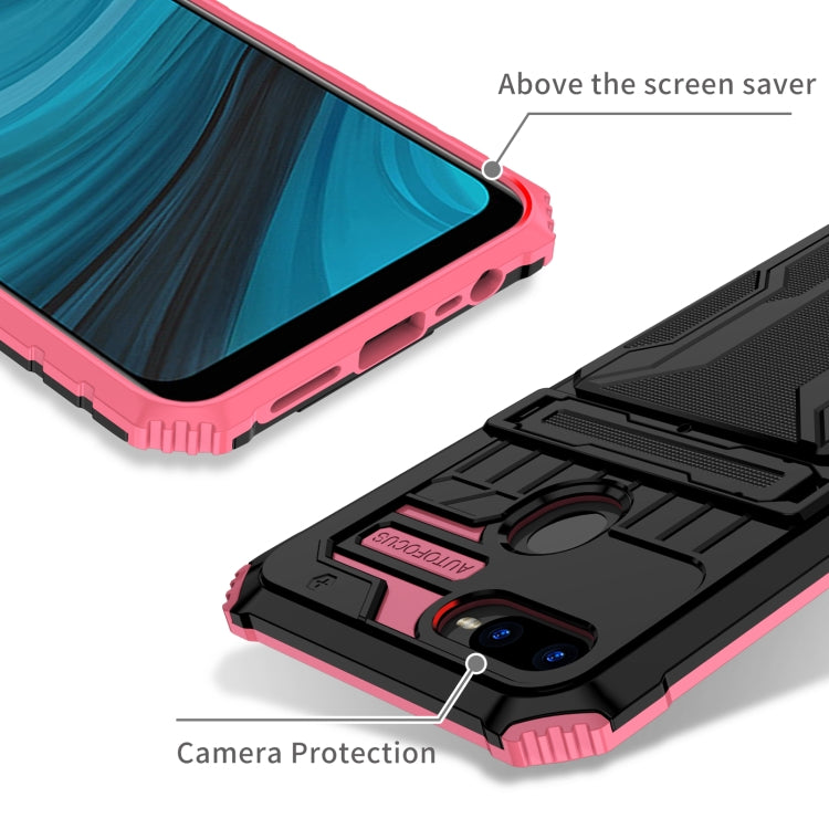 For OPPO A7 / A5S Kickstand Armor Card Wallet Phone Case