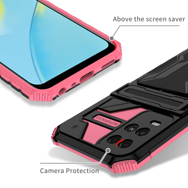 For OPPO A54 Kickstand Armor Card Wallet Phone Case