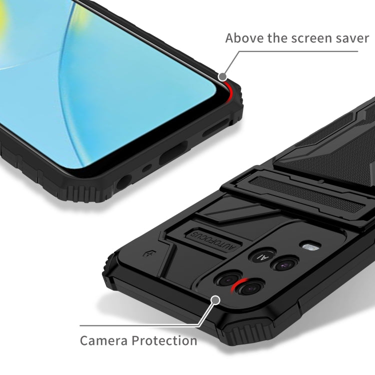 For OPPO A54 Kickstand Armor Card Wallet Phone Case