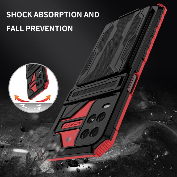 For OPPO A54 Kickstand Armor Card Wallet Phone Case