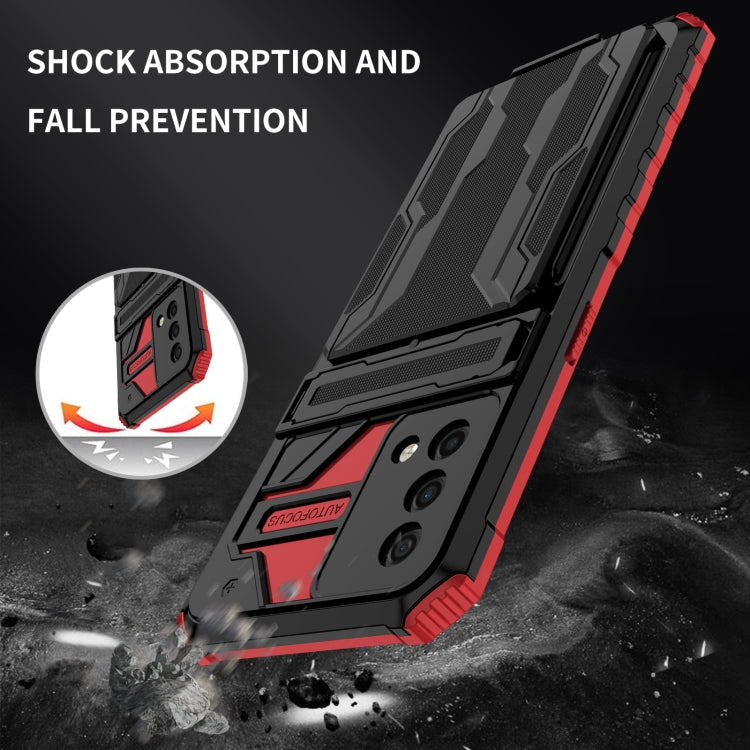 For OPPO A74 Kickstand Armor Card Wallet Phone Case
