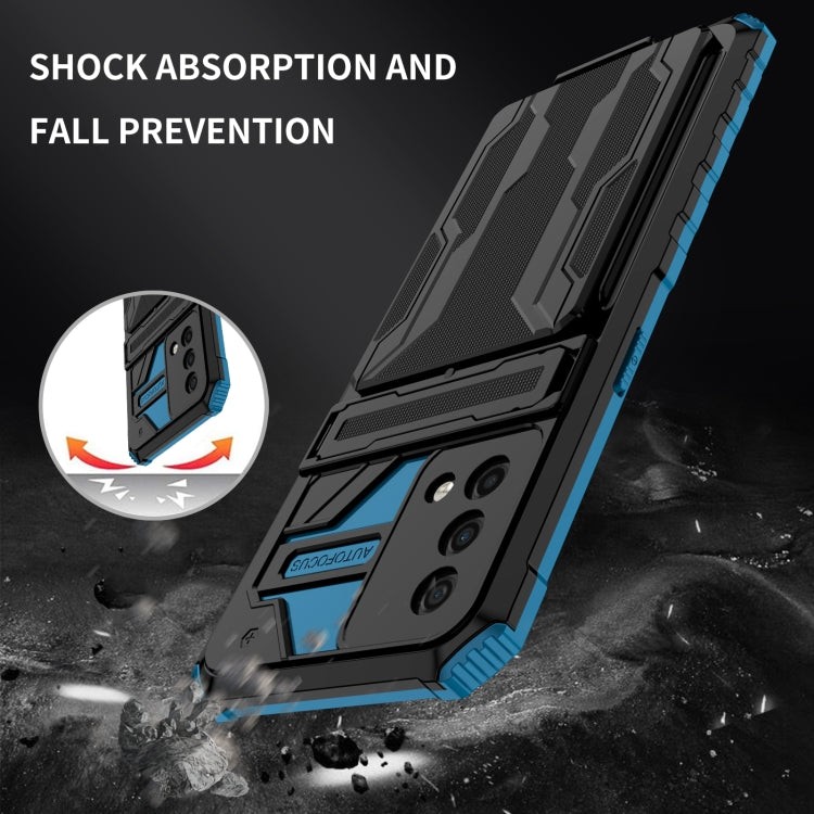 For OPPO A74 Kickstand Armor Card Wallet Phone Case