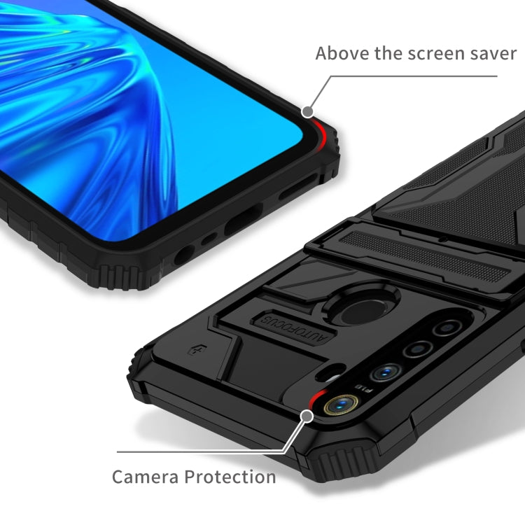 For OPPO Realme 5 / 5i / C3 Kickstand Armor Card Wallet Phone Case