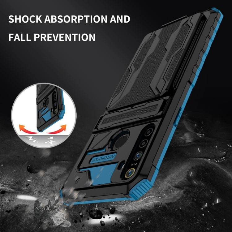 For OPPO Realme 5 / 5i / C3 Kickstand Armor Card Wallet Phone Case