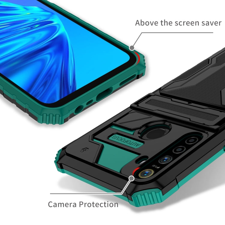 For OPPO Realme 5 / 5i / C3 Kickstand Armor Card Wallet Phone Case