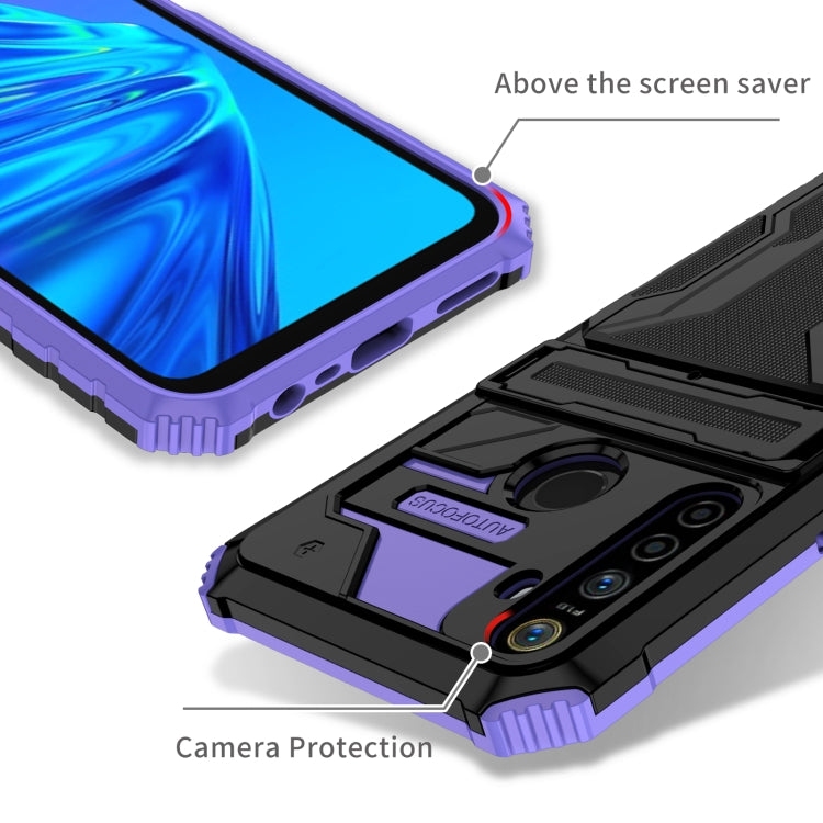 For OPPO Realme 5 / 5i / C3 Kickstand Armor Card Wallet Phone Case