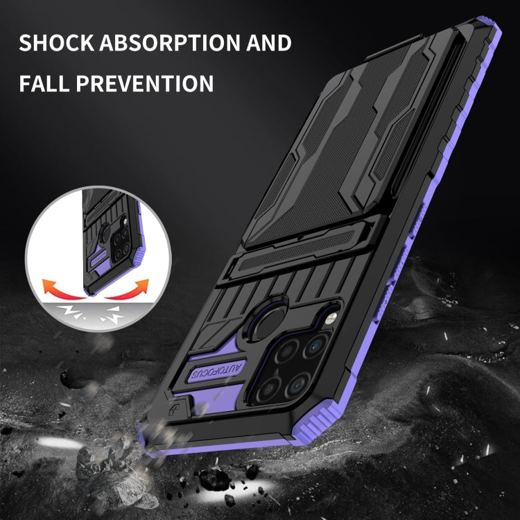 For OPPO Realme C15 Kickstand Armor Card Wallet Phone Case